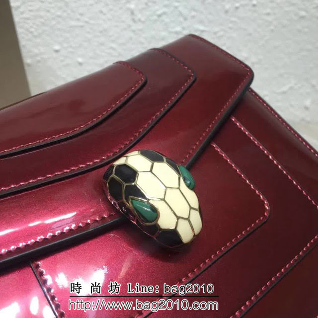 BVLGARI寶格麗 漆皮系列 小號 時尚 鏈條單肩斜挎包 34559 FYD1376